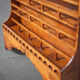 Vintage wood cabinet, high shelf, kitchen storage, countryside