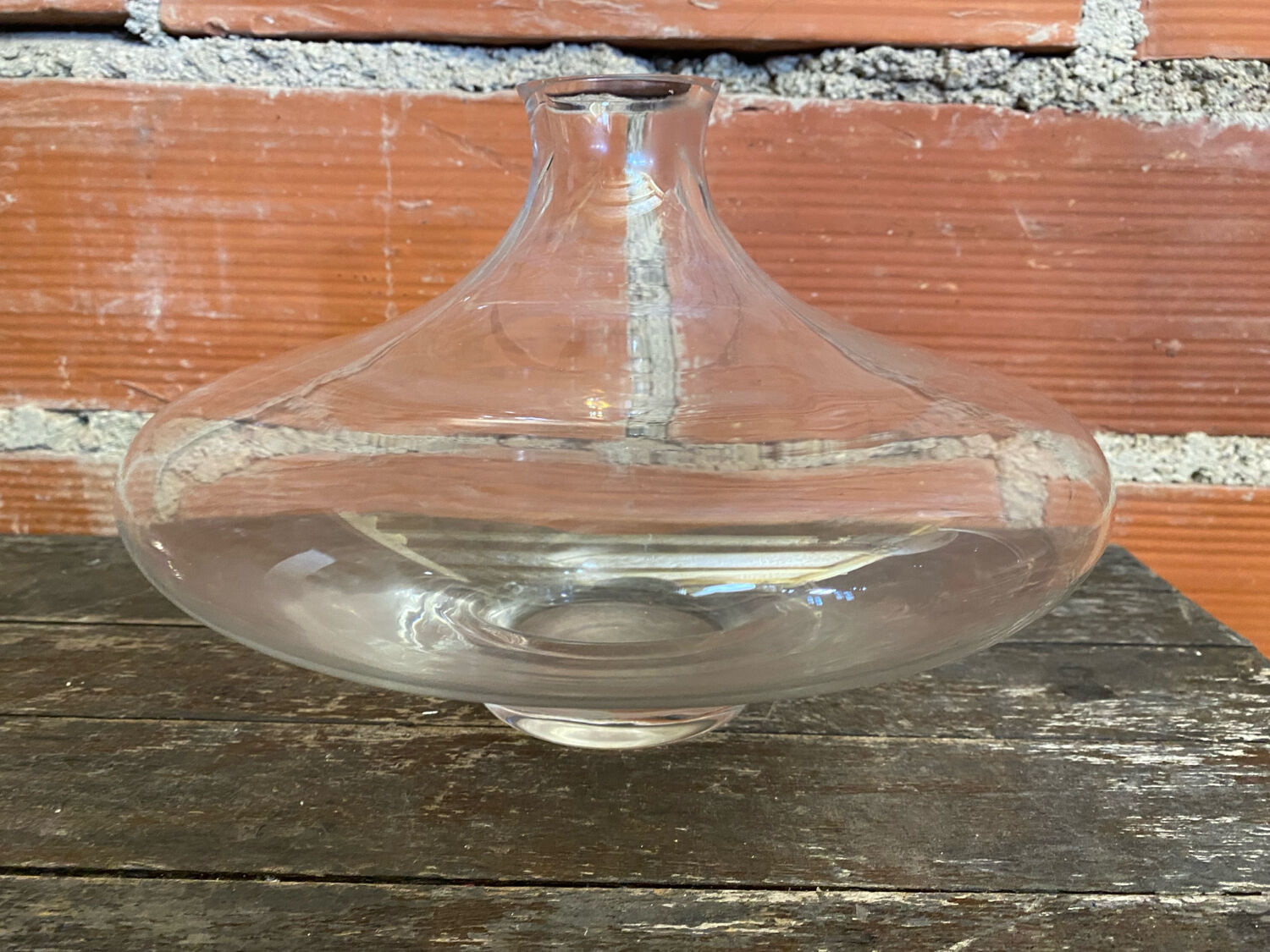 Vintage Glass Decanter Carafe Table Art #D850