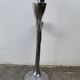 Organic candle holder in brushed aluminum, 3 branches, 1970