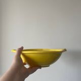 Ceramic dish/bowl in the shape of a lemon fruit and its decorative leaf