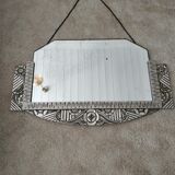 Art Deco silver wood mirror