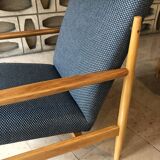 Ton brand armchair with Houlès fabric
