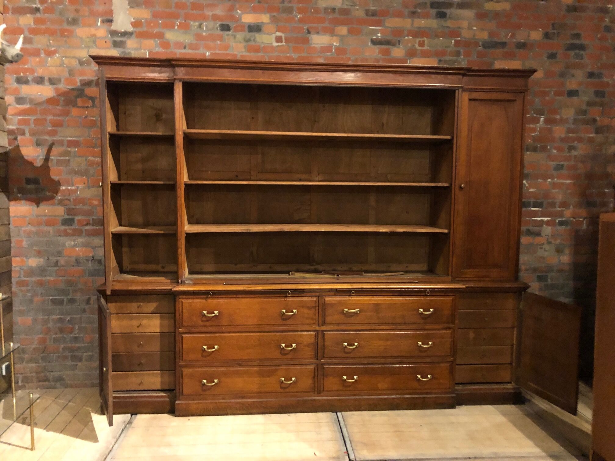 Former haberdashery in early twentieth oak furniture