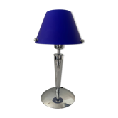 Design lamp in chromed metal and glass paste