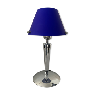 Lampe en métal chromé et pâte de verre