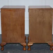 Art Deco Nightstands in Walnut, 1920s, Set of 2
