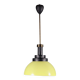 Enamelled aluminium ceiling lamp, brass, Italy, 1960s, Italian production.