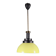 Enamelled aluminium ceiling lamp, brass, Italy, 1960s, Italian production.