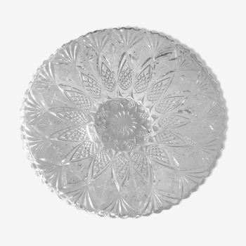 Chiseled glass dish
