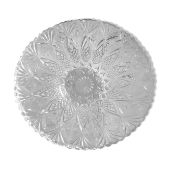 Chiseled glass dish