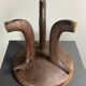 Handmade midcentury African tribal Jimma or Oromo tripod stool side table