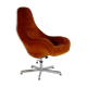 Space age chair, fiberglass, orange velvet, circa 1970s