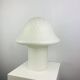 Large mushroom-shaped table lamp in white crystal glass with striped zebra pattern Peill and Putzler XL 1970