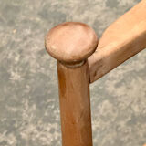 Scandinavian wooden and leather rocking chair