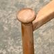 Scandinavian wooden and leather rocking chair
