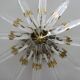 Stilkronen Mid-Century Modern Italian Crystal and Brass Wall Lamp, 1975