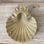 Cendrier coquillage , coquille St Jacques en laiton