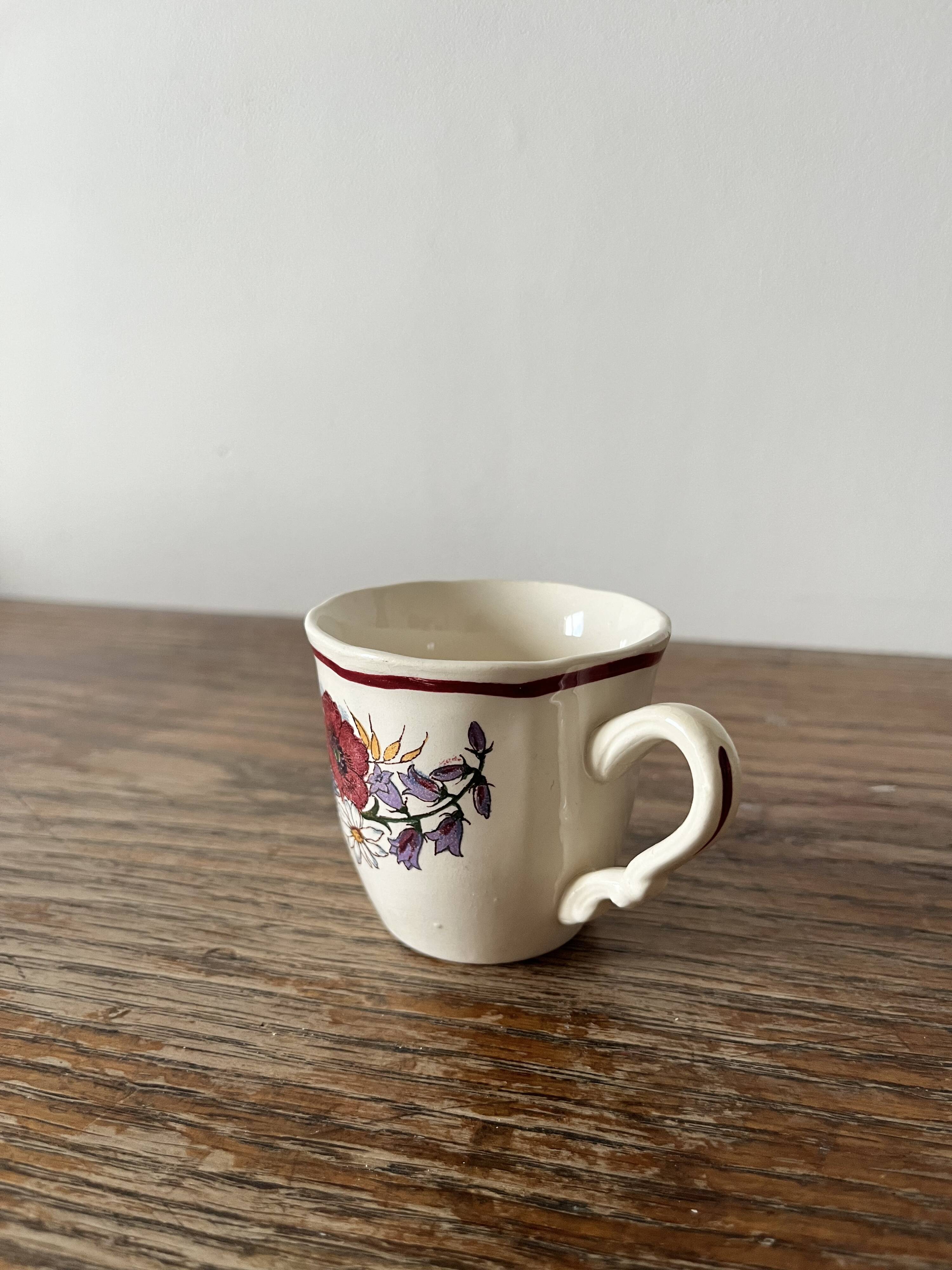 Set of 2 Sarreguemines mugs (France Agreste)