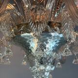 Venetian lustre in colourless Murano glass, 12 light arms, circa 1900