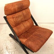 Ueli Berger for De Sede DS80 Lounge Chair, Tanned Leather