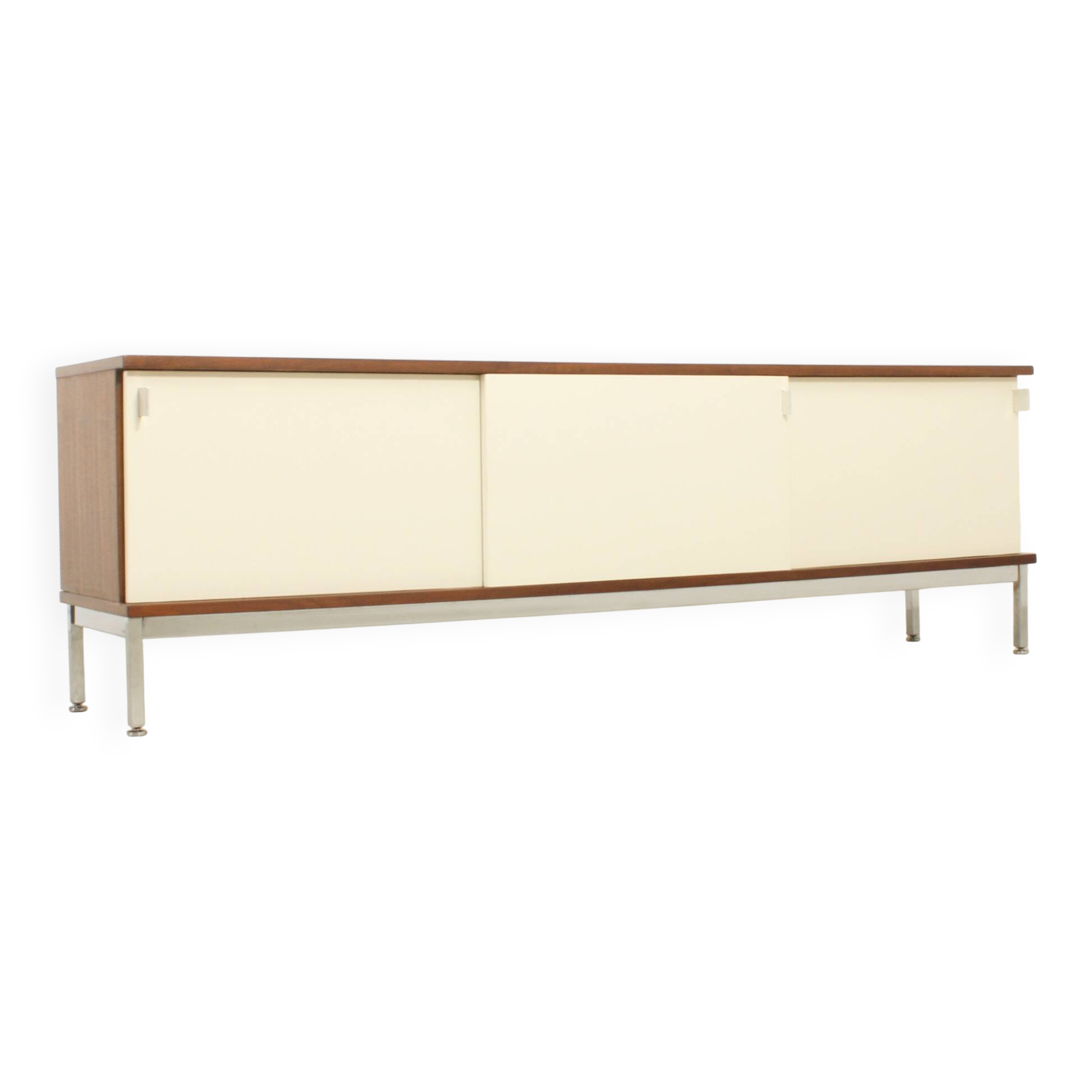 Sideboard of three sliding doors published by Airborne, France, 1960s.