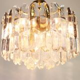 Murano glass light fixture in brass Palazzo, Kalmar, Austria, 1970s