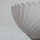 Dutch mid-century floor lamp with glass shade