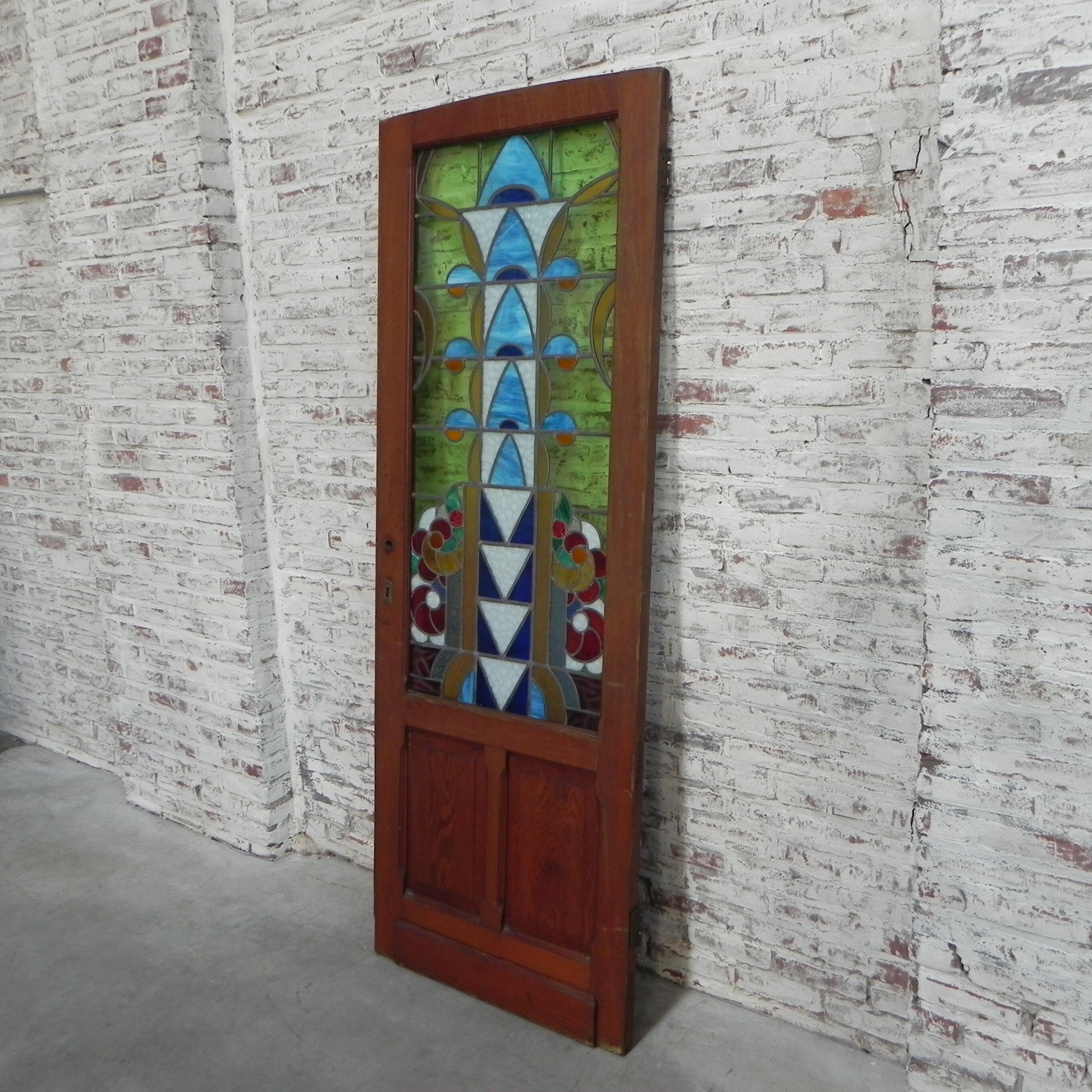 Art Deco stained glass door