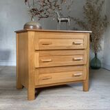 Vintage solid oak chest of drawers