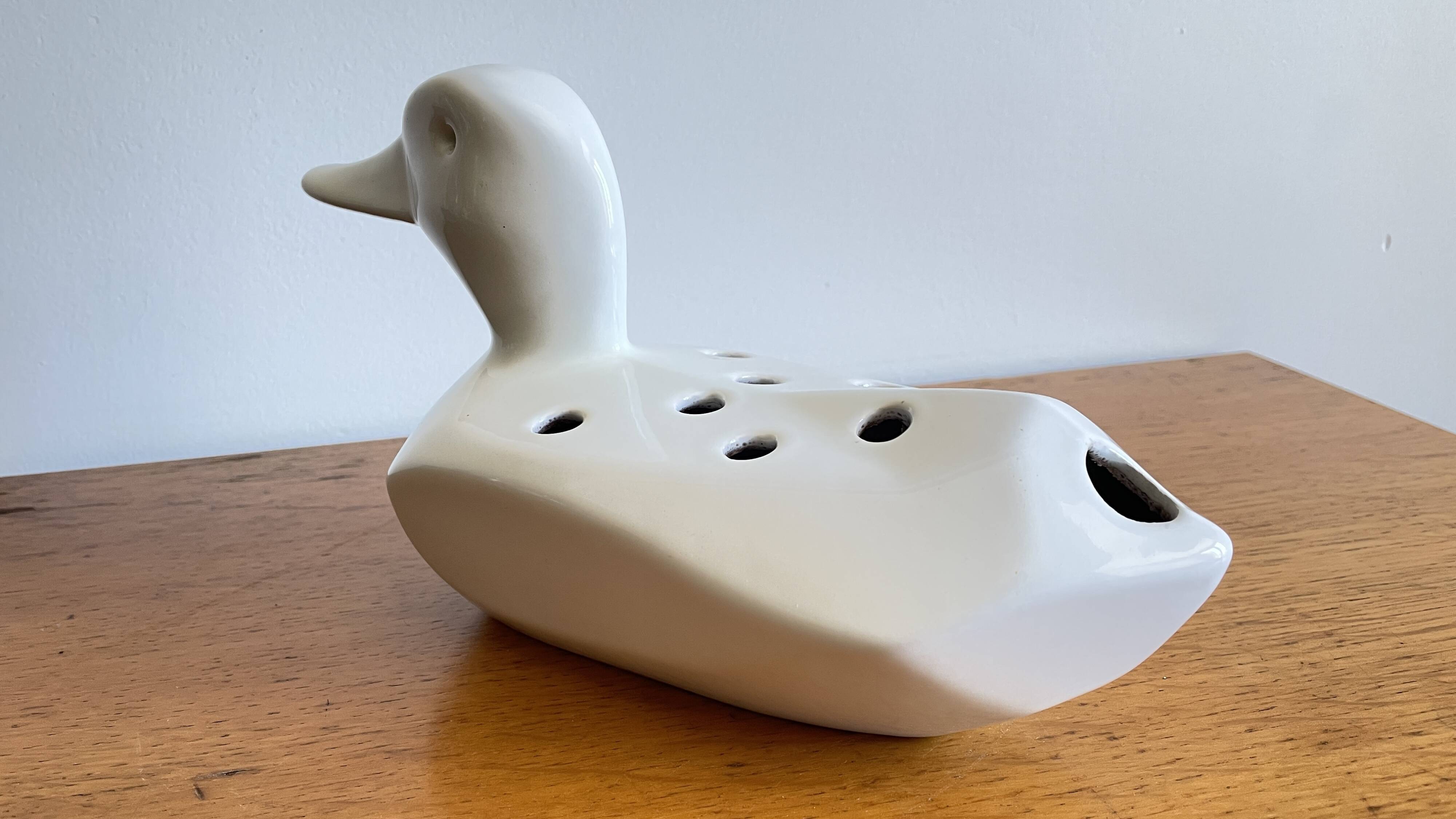Vase Flower Holder Ceramic 1980s