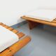 Pair of vintage  Perriand style  pine benches