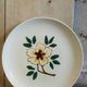 Five flowery dessert plates from continental earthenware