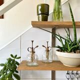 Glass and gold metal spray