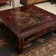 Square section coffee table with lacquered decoration Far East China Japan