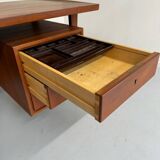 Scandinavian design desk Swiss Teack 70s vintage teak