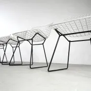 Set of 4 chairs model 420 by Harry Bertoia for Knoll – 1950s