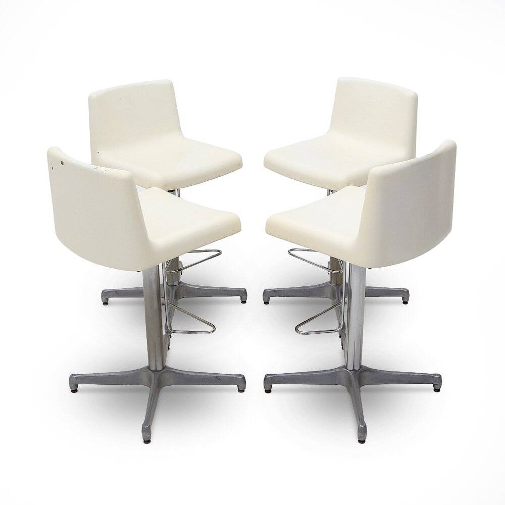 Stools with fibreglass seat by Vaghi, 1960s, set of 4