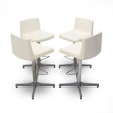 Stools with fibreglass seat by Vaghi, 1960s, set of 4