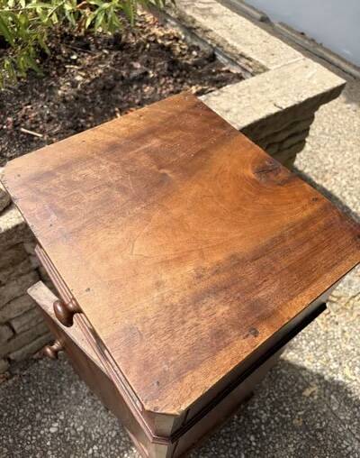 Antique solid wood bedside table / small accent piece of furniture