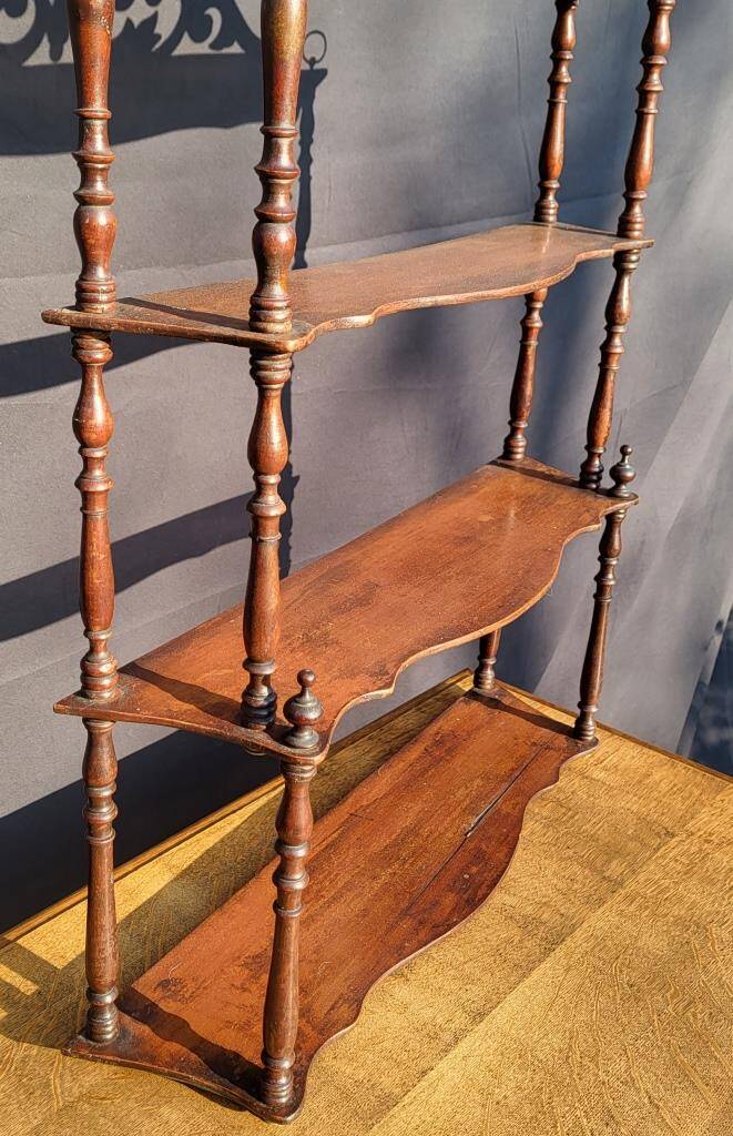 19th century molded mahogany wall shelf Louis-Philippe