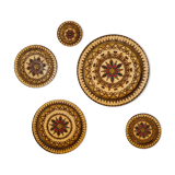 Set of 5 wooden wall decorations