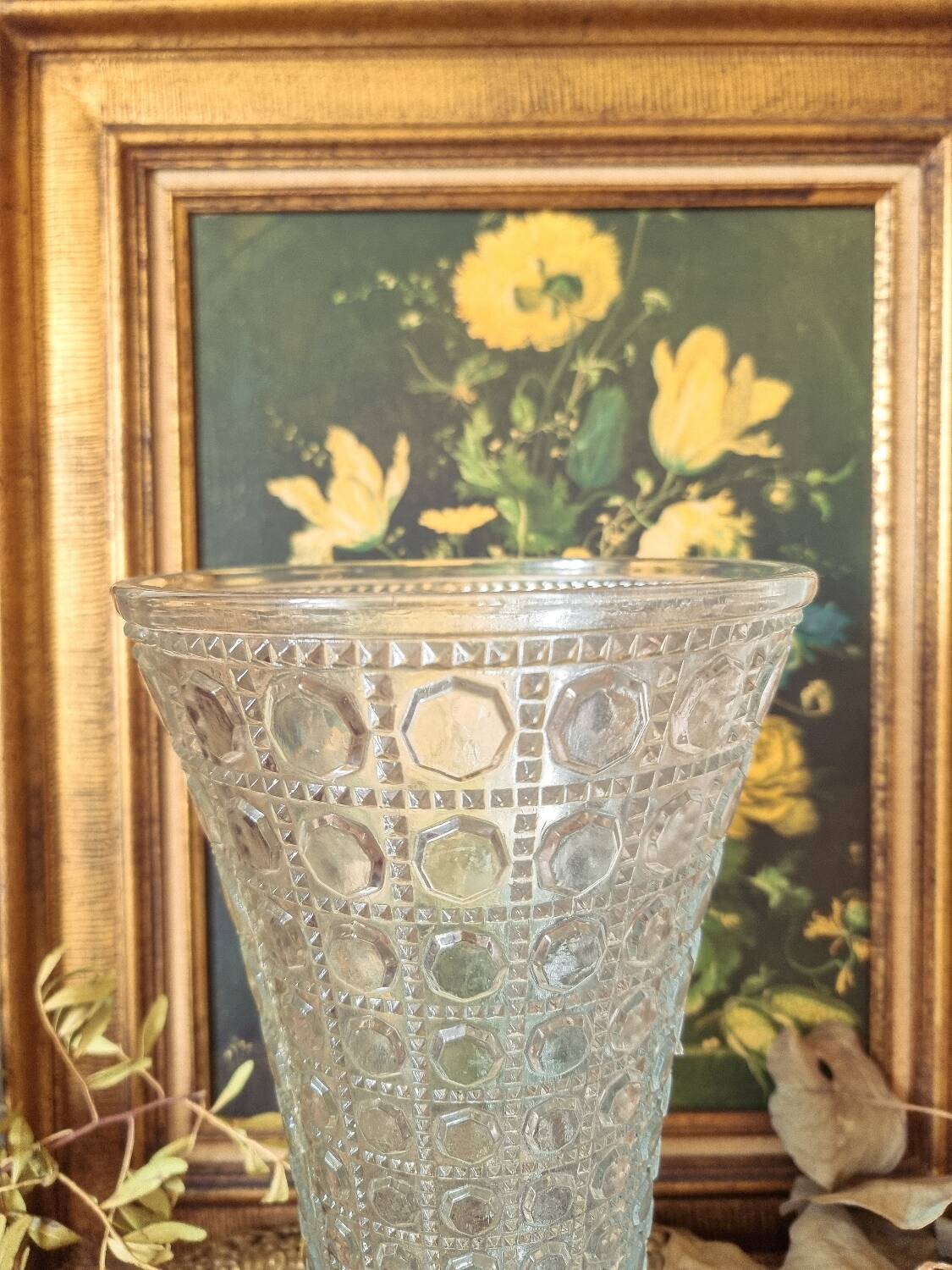 Large vintage glass vase