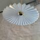 Pleated opaline hanging lamp
