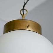 Large Artemide Delta ceiling light - 1960s - Sergio Mazza - Brass and glass