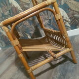Tables chevet vintage rotin