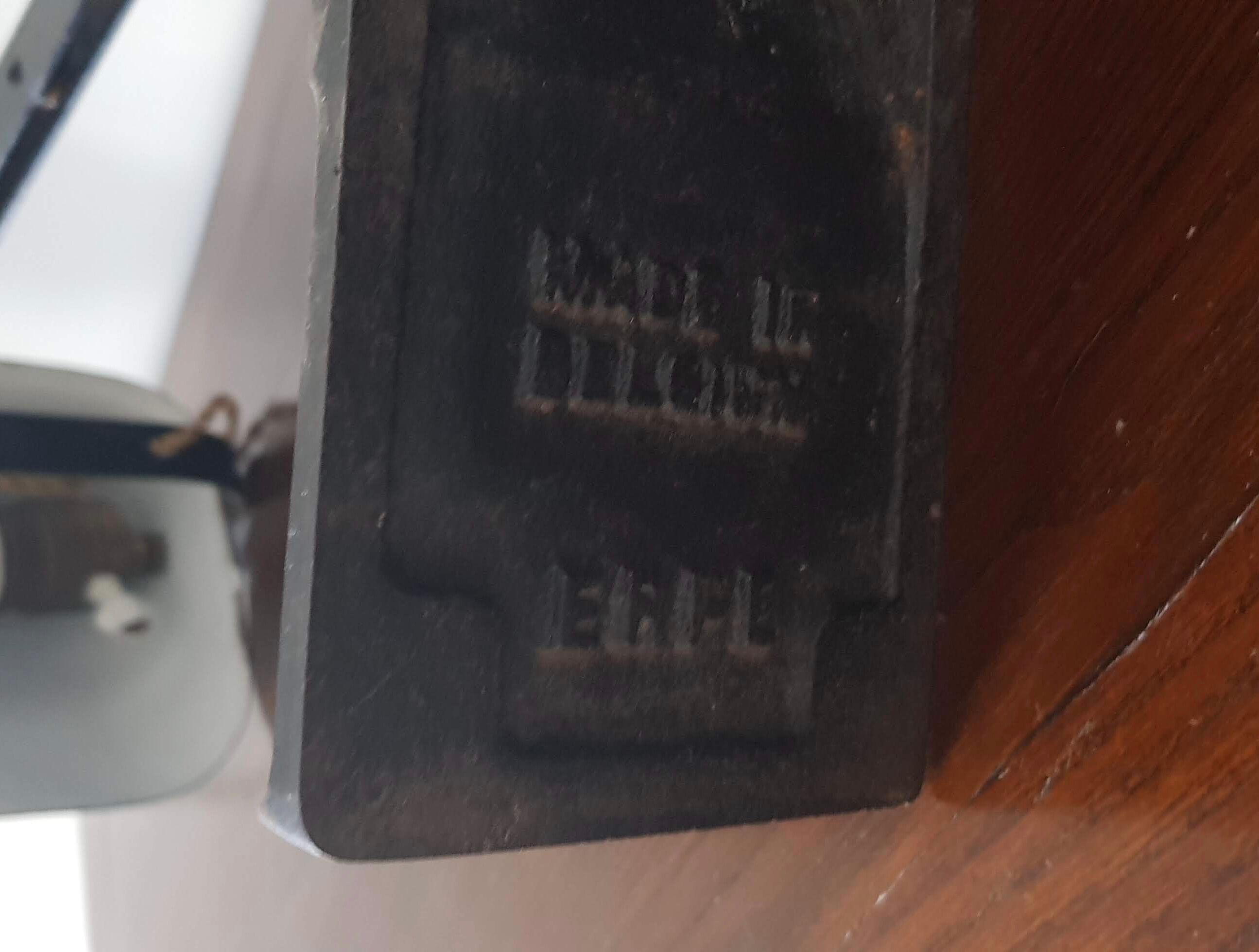 So-called banker office lamp signed ERPE