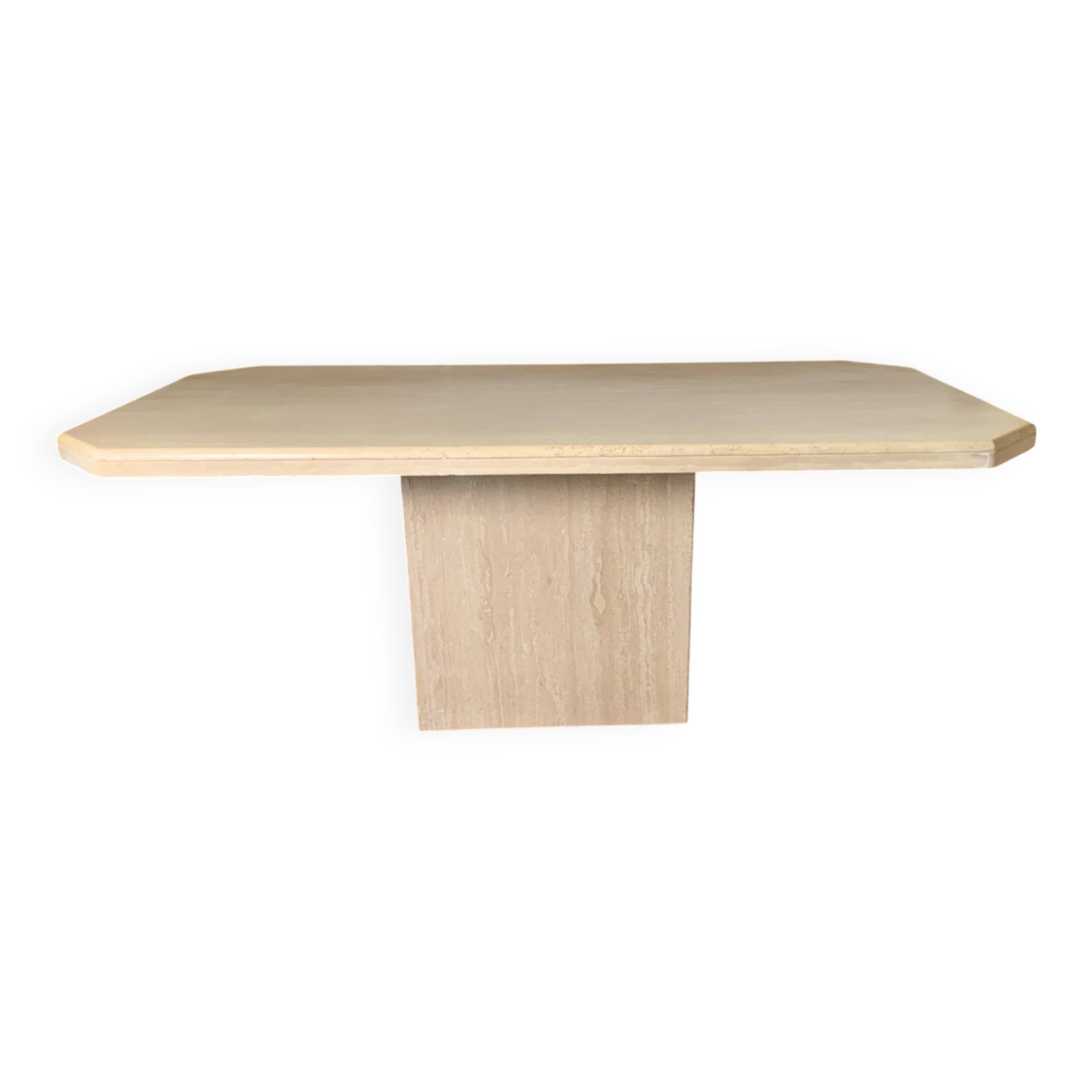 Travertine dining table