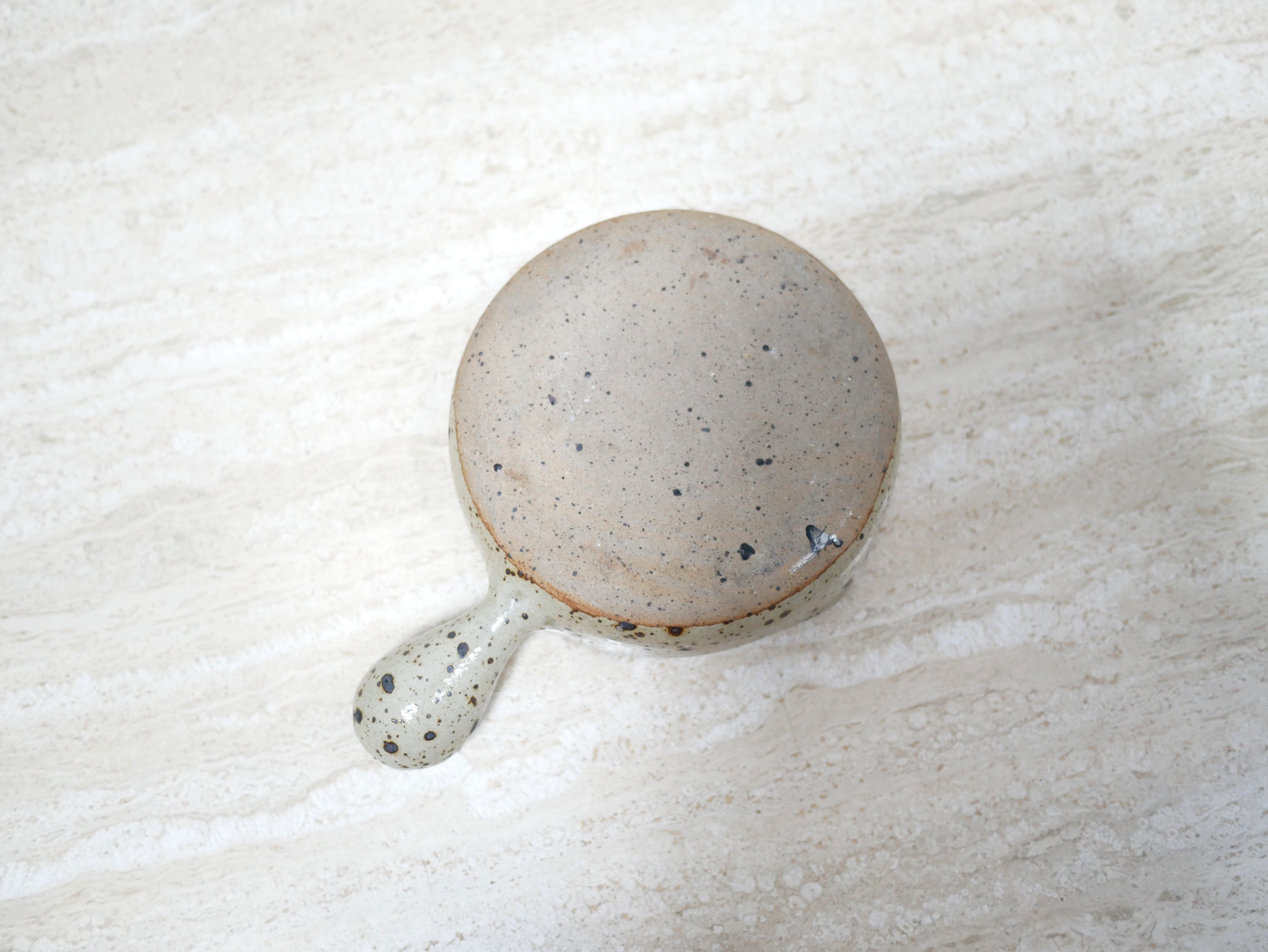 Empty cup vintage pocket in pyrite stoneware