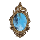 Large oval gold mirror, Louis XV rococo style, late 19th century, 114 x 66 cm.