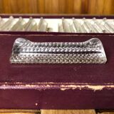 Old series of 12 vintage molded glass knife holders #a523